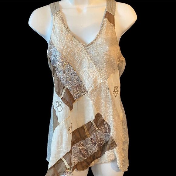 Tank Top by TINY - Size S Textured, Sequins - Picture 1 of 7